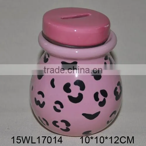 Ceramic Coin Bank With Hanging Ornament in Bright Color photo-4