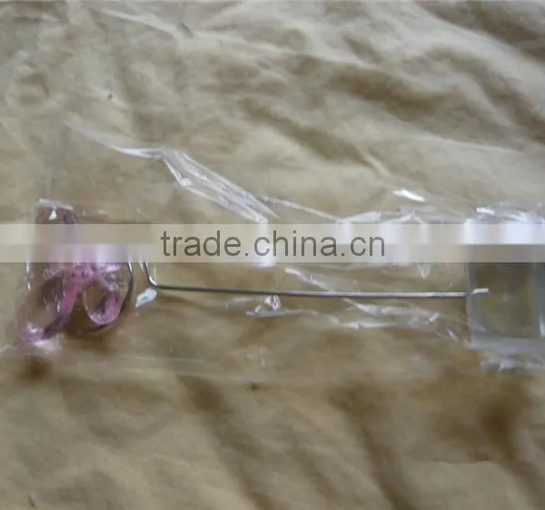 Pink (White) Crystal Butterfly Place Card Holders photo-6