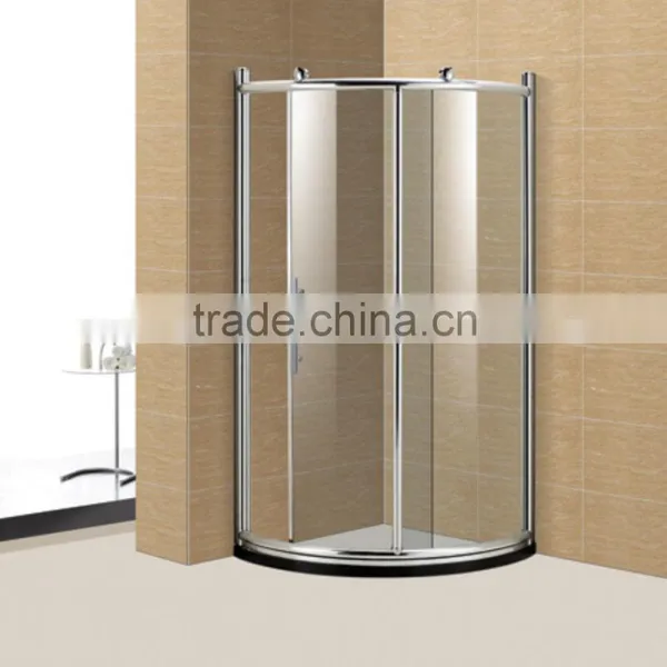 Acrylic Tray Framed Arc Shaped Glass Shower Enclosure photo-3