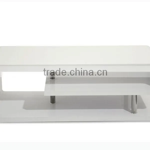 TV-3007 White High Gloss TV Stand With Shelf photo-2