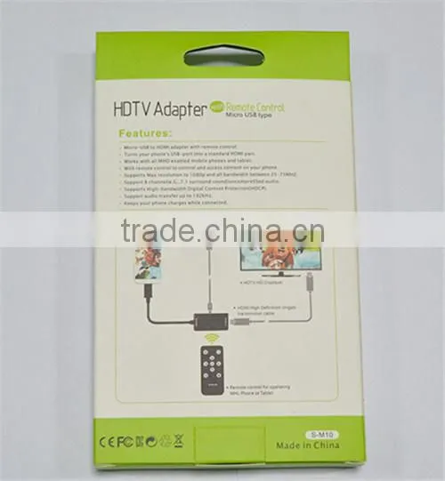 MHL Micro USB to HDMIHDTV Adapter + Remote Control For Samsung Cabletolink Top Quality photo-2