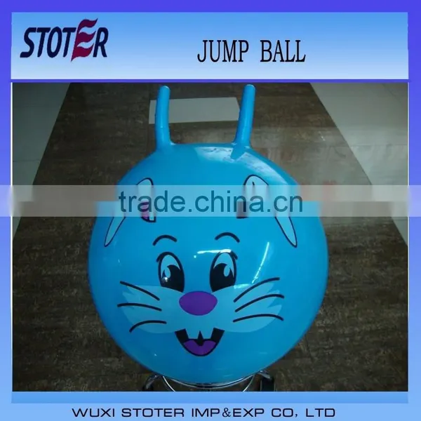 Wholesale Ecofriendly PVC Toy Jumping Pop Ball With Handle
