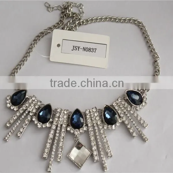 Wholesale White Gold Plated Women Necklace Water Drop Crystal Necklace photo-6