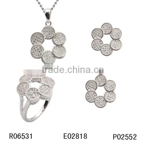 Fashion Wholesale Necklace Charms 18K Gold Or 925 Sterling Silver Plated Brass Jewelry Sets photo-5