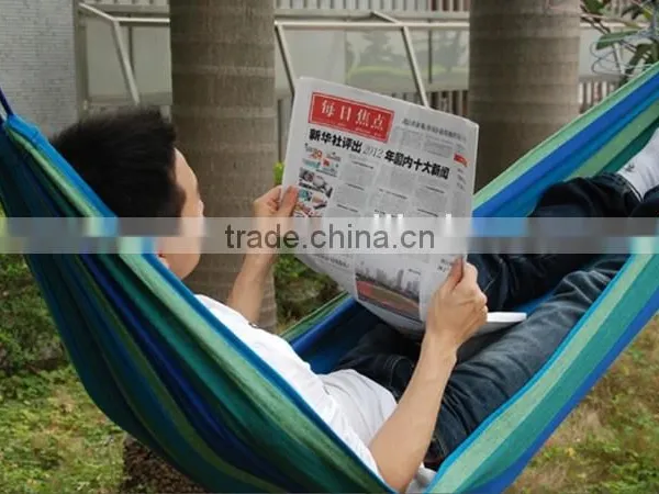 2014 New Style Durable Cotton Rainbow Color Hanging Hammock Bed photo-3