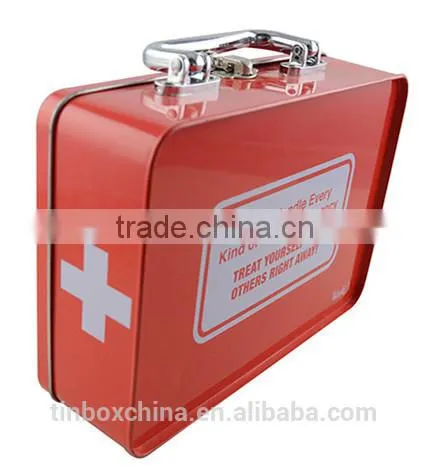 Recycled Custom Rectangular Plain Tin Lunch Box With Handle photo-3