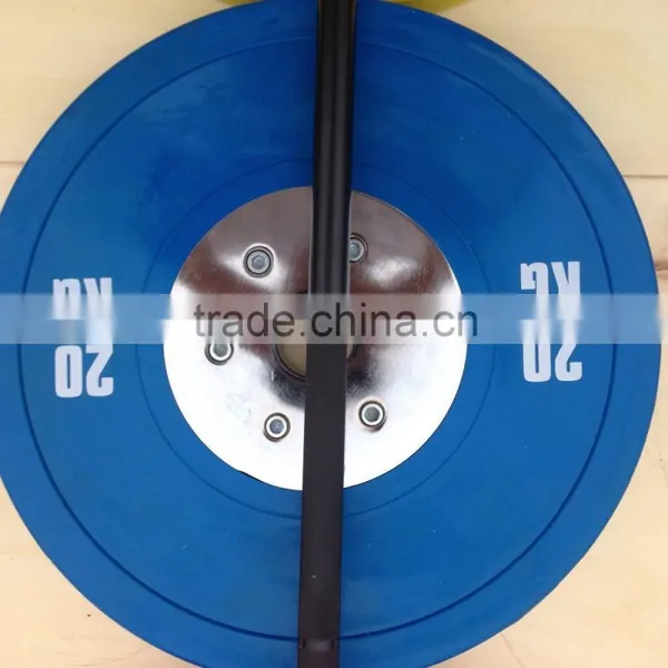 Competition Olympic Rubber Barbell Plates With Olympic Barbell Package Set photo-5