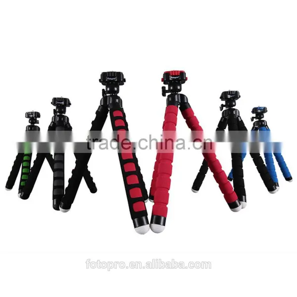 Fotopro Industrial 360 Degree Travel Pocket for Camera & Phone Aluminum and Foam Material Table Octopus Flexible Mini Tripod
