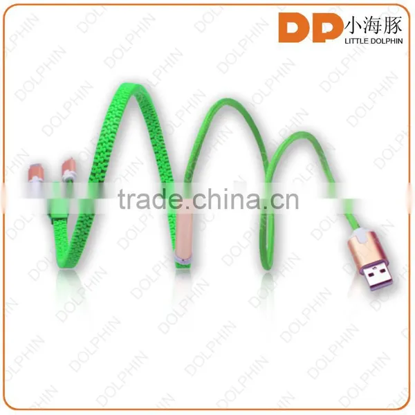 Popular Item on US Market Universal 2 in 1 Zipper USB Charging Cable for Smartphone photo-2