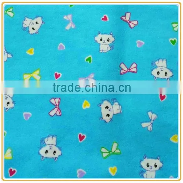 100 Cotton Flannel Fabric, Reactive Dyeing Cotton Flannel