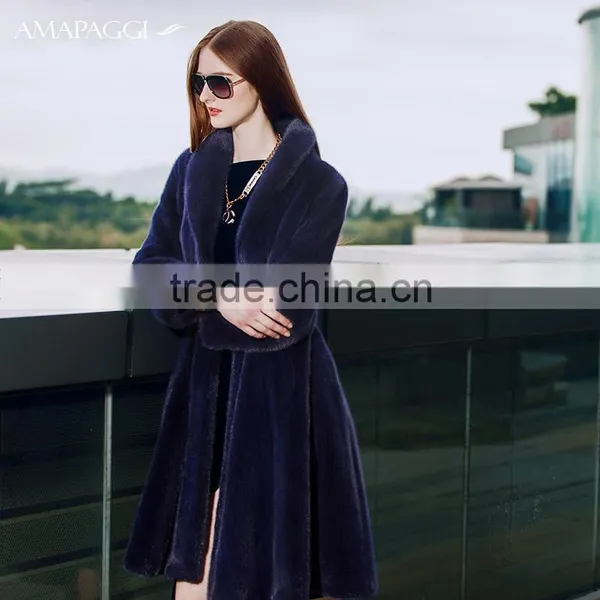 Red Mink Fur Parka Coat Wholesale photo-3
