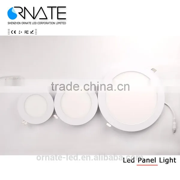 Customed China factory price high quality 6W 9W 12W round LED panel lights