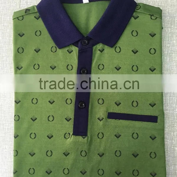 100% Cotton Yarn Dyed Jersey Double Mercerized Cotton T-shirt photo-2
