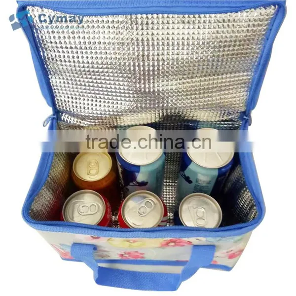 Ice Beer Can Cooler Bag for Lunch/picnic Trolley Cooler Bag With Carrier and Zipper photo-2