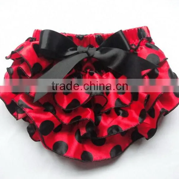 New Design Baby Girl Bloomer Soft and Solid Ruffle Bllomer Comfortable Newborn Baby Gold Polk Dot Bloomer photo-6