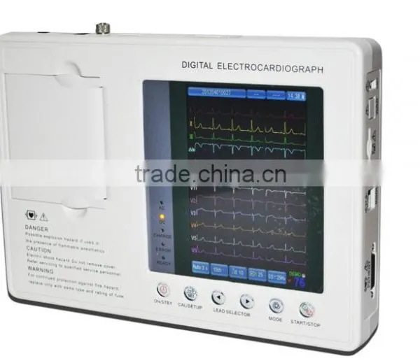 3 Channel 12 Lead Color Screen ECG EKG Machine Electrocardiograph by Wholesale Price photo-2