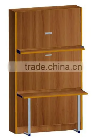Folding Murphy Wall Bed Mechanism Equip With a Desk and a Bookshelf Hardware photo-4