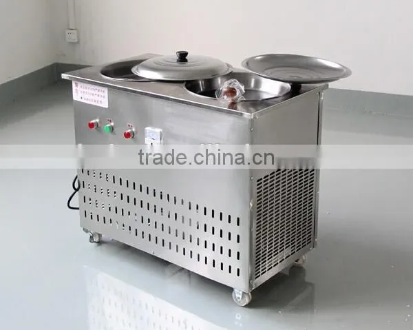 Newest Double Pan Rolling Fry Ice Cream Machine for Sale photo-2