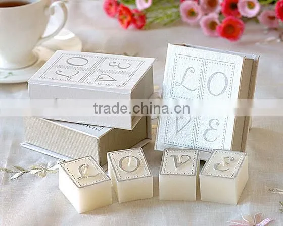 European and American Style Wedding Favor Candles Romantic Love Letter Book Candle photo-5