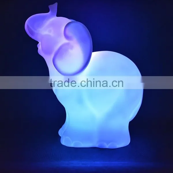 Lovely Elephant Night Light Kids Colorful LED Night Light Table Lamp Decoration Lamp photo-2