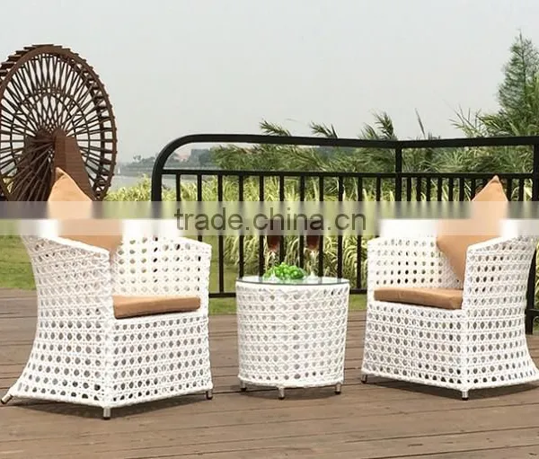 White Outdoor Rattan Chair, Garden White Chair photo-4