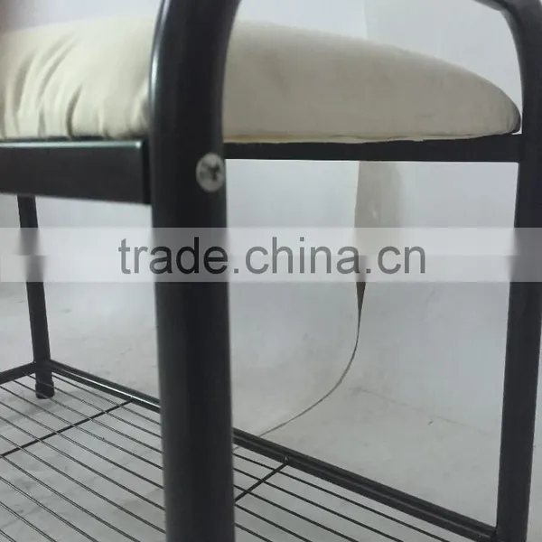 Shoes Rack Bench With Wire Shoes Storage photo-5