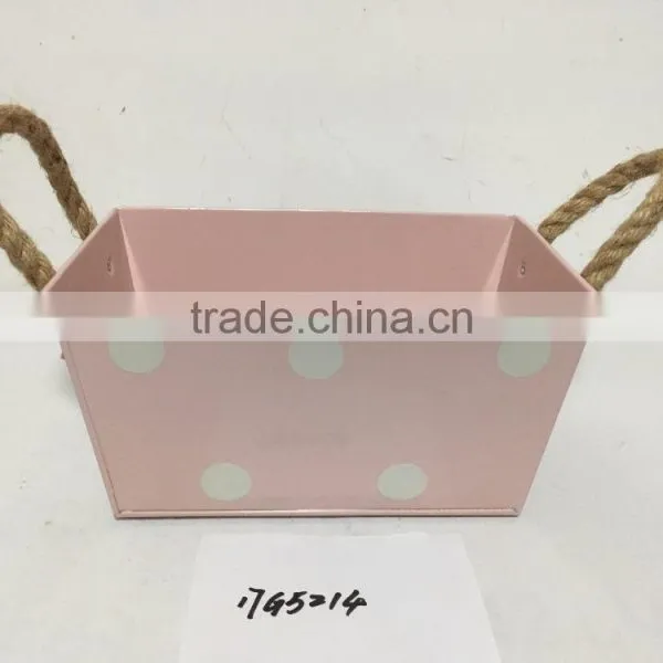 Factory Direct Sale Custom Logo Size Small Medium Large Indoor Rectangular Planters With Rope Handle photo-3