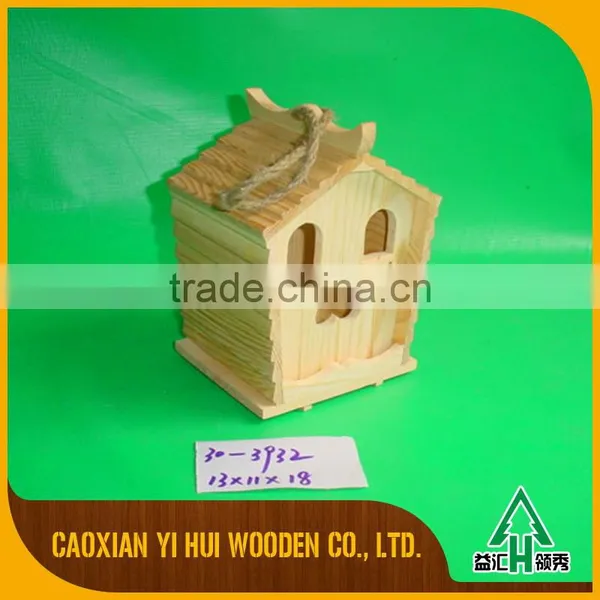 Cheap Nature Unfinishes Wooden Bird House photo-5