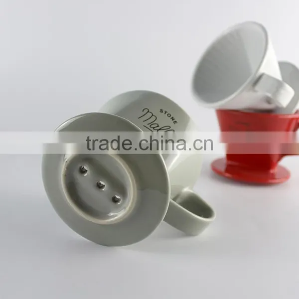 Factory Wholesale Christmas Promotional Porcelain Filter Tool, Ceramic Cone Coffee Dripper photo-4