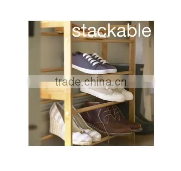 Extending & Stackable Wooden Shoe Rack For Sale photo-3