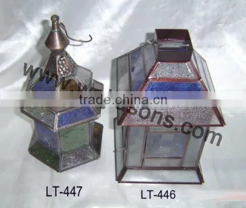 Metal Top Antique Little House Decorative Garden Lantern photo-4