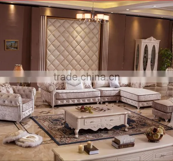 M501Amercian Style Sofa Fabric Velour Fabric Living Room Sofas/sectional Fabric Sofa photo-2