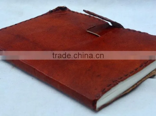 Handmade Vintage Plain Soft Leather Diary With Belt photo-3