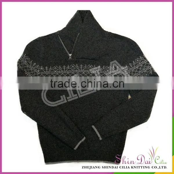 Wholesales Fashionable Kids High Neck Knitted Pullover Sweater