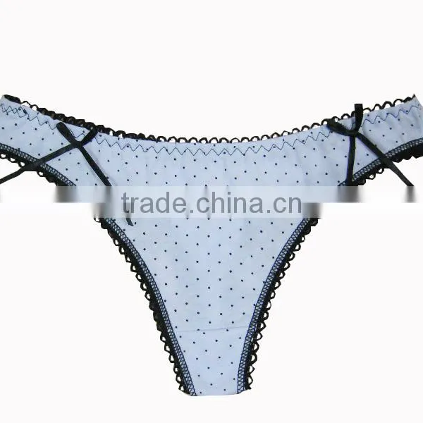 New Sexy Mini White Cotton Thongs