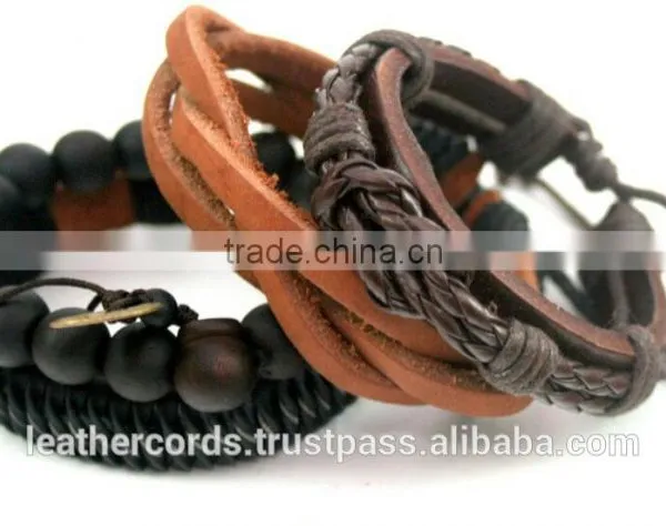 Most Selling Attractive Sude Leater Bracelets for All With Ties Designs Bead Bracelet and Smart Bracelet photo-5
