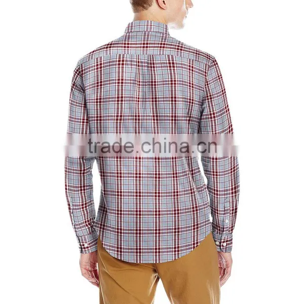 Wholesale Custom Long Sleeve Contrast Color Oxford Causal Dress Shirt photo-4