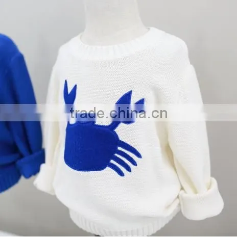 Korean Children Clothing Hand Knitted Wool Sweaters Embroidery Sweater photo-3