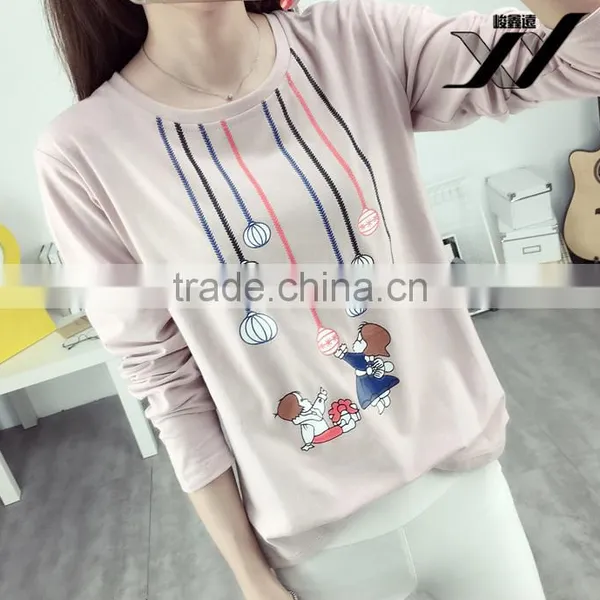 Girl Cartoon Student Long Sleeve Tshirt photo-2