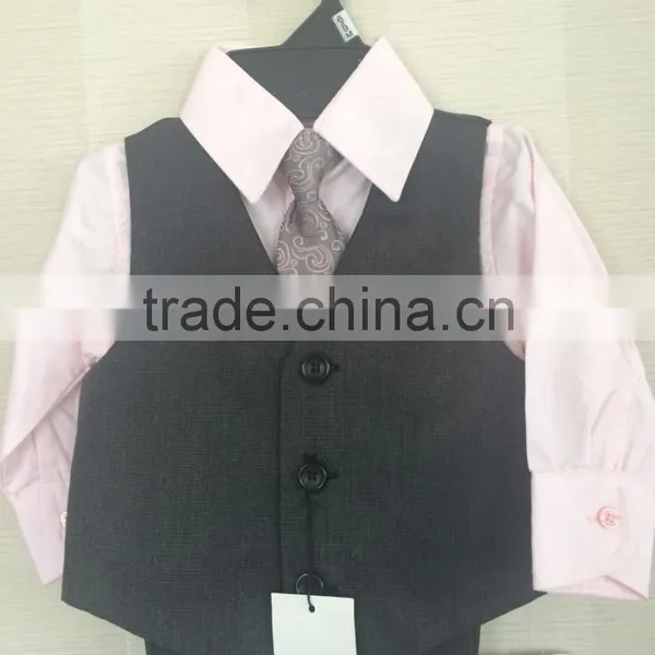 Latest Design High Quality China Formal Boy Vest Waistcoat Suit Factory