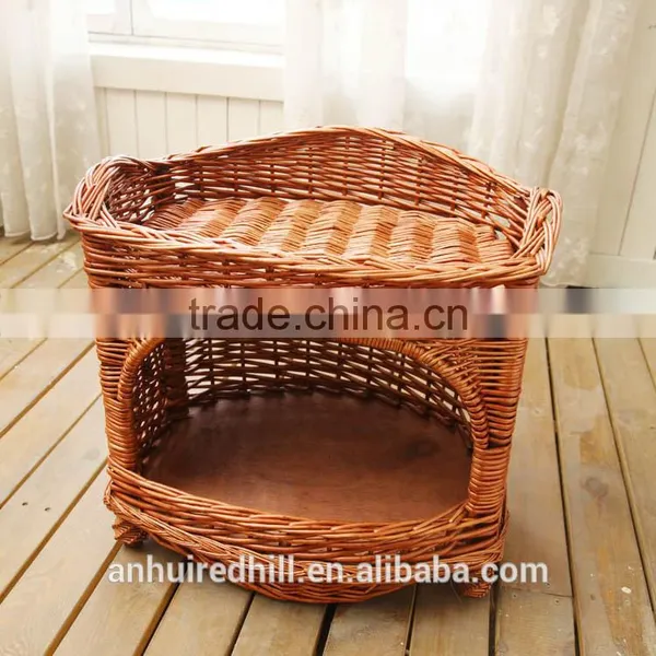 R1902H Outdoor Indoor Durable Willow Woven Pet Dog House Wicker Cat House photo-4
