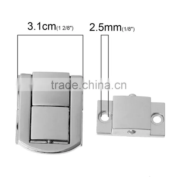 Custom Silver Tone Jewelry Wooden Case Box Lock photo-3