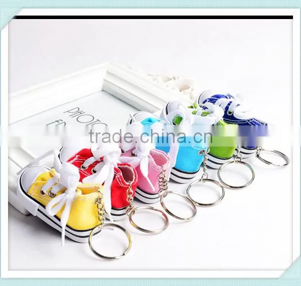 Canvas Sneaker Tennis Shoe Keychain Key Chain