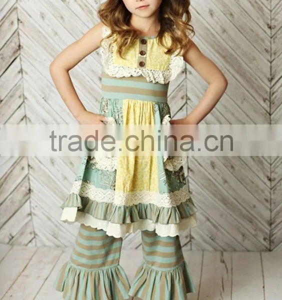Summer Girls Clothing Mustard Pie Remake Children Clothes Sets photo-4