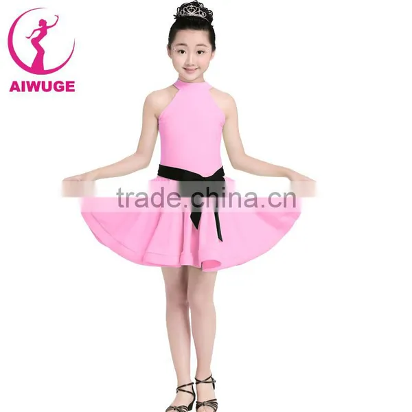 Summer Children's Latin Dance Dress Girls Round Neck Rumba Tango Sasa Samba Ballroom Performance Costume photo-2