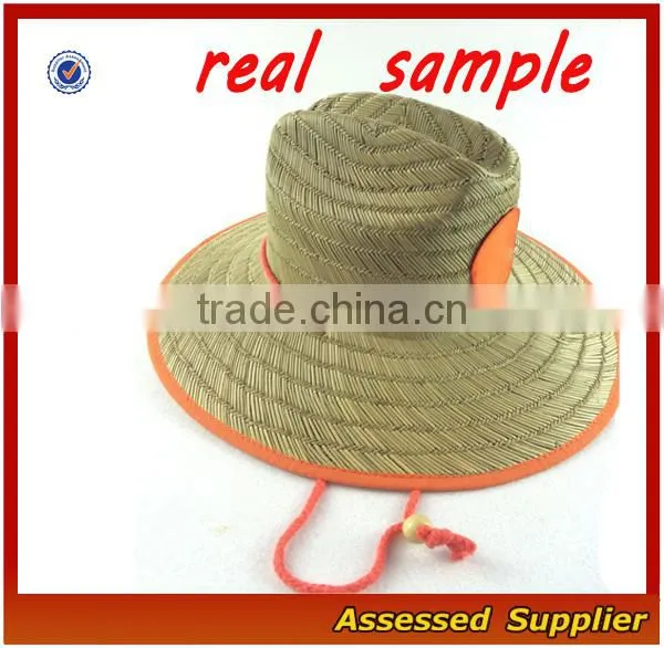 TZAT02/Custom Hot Style Australia Men's Brands Outdoor Straw Surf Hat Lifeguard Straw Hat for Wholesale