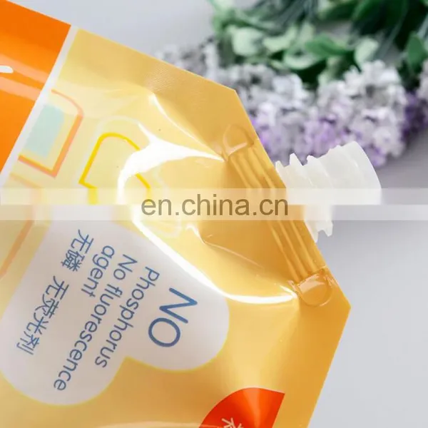 China Manufacture Reusable Plastic Baby Laundry Detergent Packaging Pouch With Spout and Handle photo-2