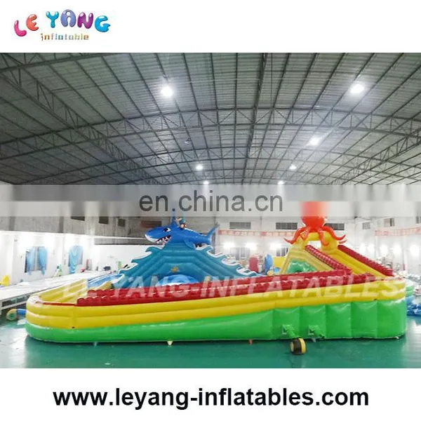 Giant Inflatable Aqua Park,Water Slide With Swimming Pool , Water Park Games for Land photo-3
