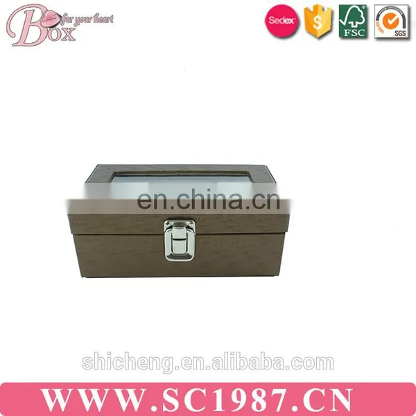 Custom Luxury pu Leather Watch Box Lock photo-5