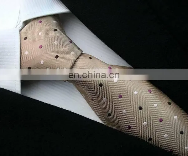 Silk Navy and White Dot Casual Mens Tie photo-4